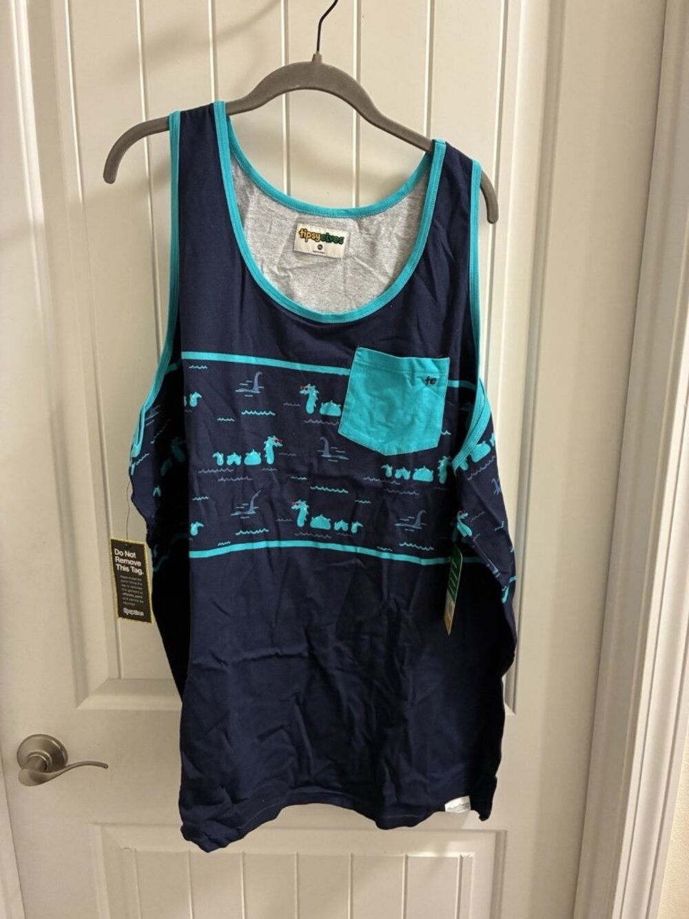 Tipsy Elves Nothin’ But Nessy Tank Top In Blue Size 3 XL  Chest Measures 48”